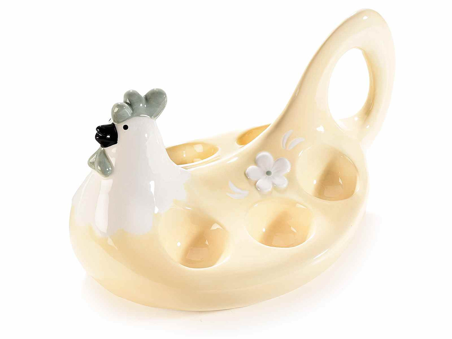 Portauova alimentare in ceramica c/gallinella 6 scomparti